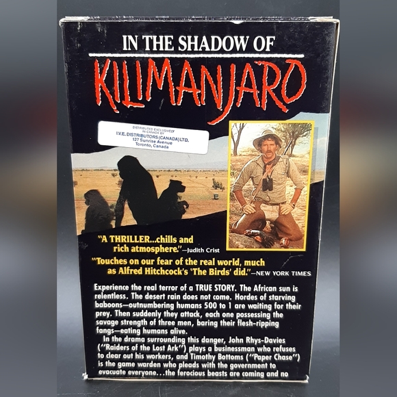 In The Shadow Of Kilimanjaro Betamax Video Cassette Thriller 1986 94 Minutes R - Picture 3 of 4